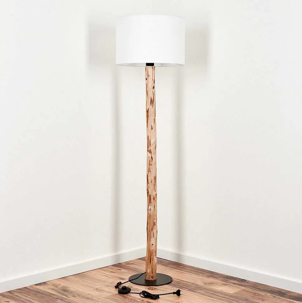 Lampadaire Soungou Ecru, Noir, 1 Lumiere