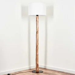 Lampadaire Soungou Ecru, Noir, 1 Lumiere