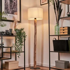 Lampadaire Soungou Ecru, Noir, 1 Lumiere