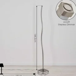 Lampadaire Soyo Led Nickel Mat, 1 Lumiere