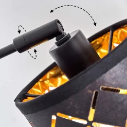 Lampadaire Tallaboa Noir, 5 Lumieres