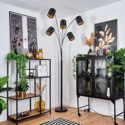 Lampadaire Tallaboa Noir, 5 Lumieres