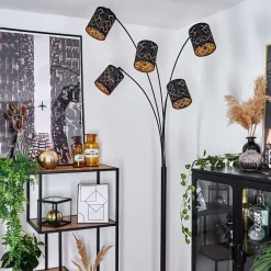 Lampadaire Tallaboa Noir, 5 Lumieres