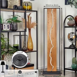 Lampadaire Terre Led Ecru, Noir, Blanc, 1 Lumiere