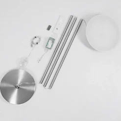 Lampadaire Theron Led Nickel Mat, 1 Lumiere, Telecommandes