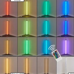 Lampadaire Tumba Led Blanc, 1 Lumiere, Telecommandes, Changeur De Couleurs