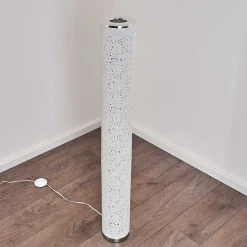 Lampadaire Tumba Led Blanc, 1 Lumiere, Telecommandes, Changeur De Couleurs