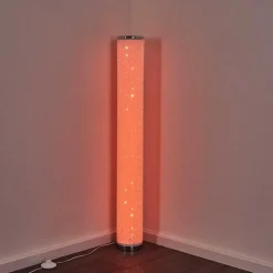 Lampadaire Tumba Led Blanc, 1 Lumiere, Telecommandes, Changeur De Couleurs