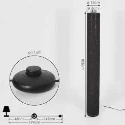 Lampadaire Tumba Led Noir, 1 Lumiere