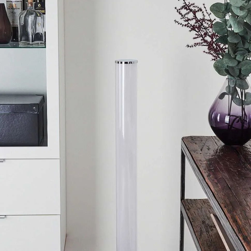 Lampadaire Tumurora Led Chrome, 1 Lumiere, Telecommandes