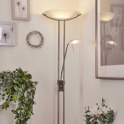 Lampadaire Urama Nickel Mat, 2 Lumieres