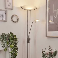 Lampadaire Urama Nickel Mat, 2 Lumieres