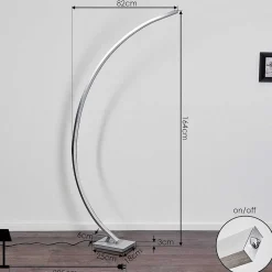 Lampadaire Uttorp Led Argente, 1 Lumiere