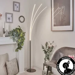 Lampadaire Uttorp Led Nickel Mat, 3 Lumieres