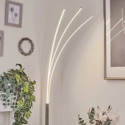 Lampadaire Uttorp Led Nickel Mat, 3 Lumieres