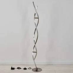 Lampadaire Wellington Led Acier Inoxydable, 2 Lumieres