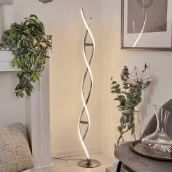 Lampadaire Wellington Led Acier Inoxydable, 2 Lumieres