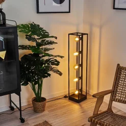 Lampadaire Wick Noir, 5 Lumieres