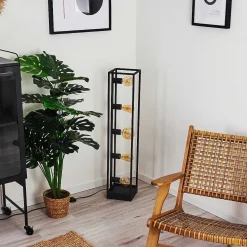 Lampadaire Wick Noir, 5 Lumieres