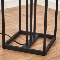 Lampadaire Woden Laiton, Noir, 3 Lumieres