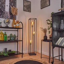 Lampadaire Woden Laiton, Noir, 3 Lumieres