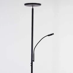 Lampadaire Wonsbek Led Noir, 2 Lumieres