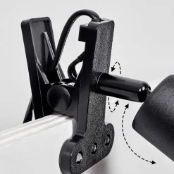 Lampe A Clipper Baripada Noir, 1 Lumiere