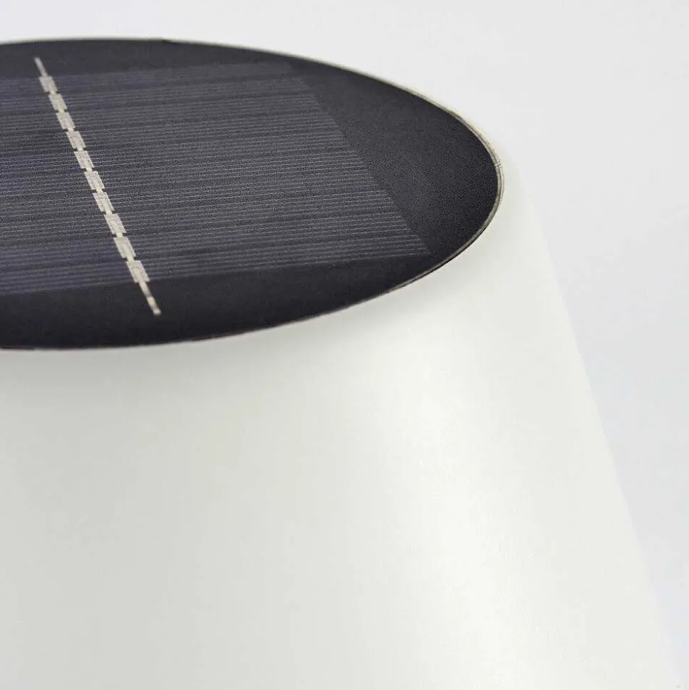 Lampe A Poser Alcudia Solar Led Nickel Mat, 10 Lumieres