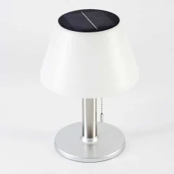 Lampe A Poser Alcudia Solar Led Nickel Mat, 10 Lumieres