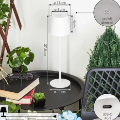 Lampe A Poser Allen Led Blanc, 1 Lumiere