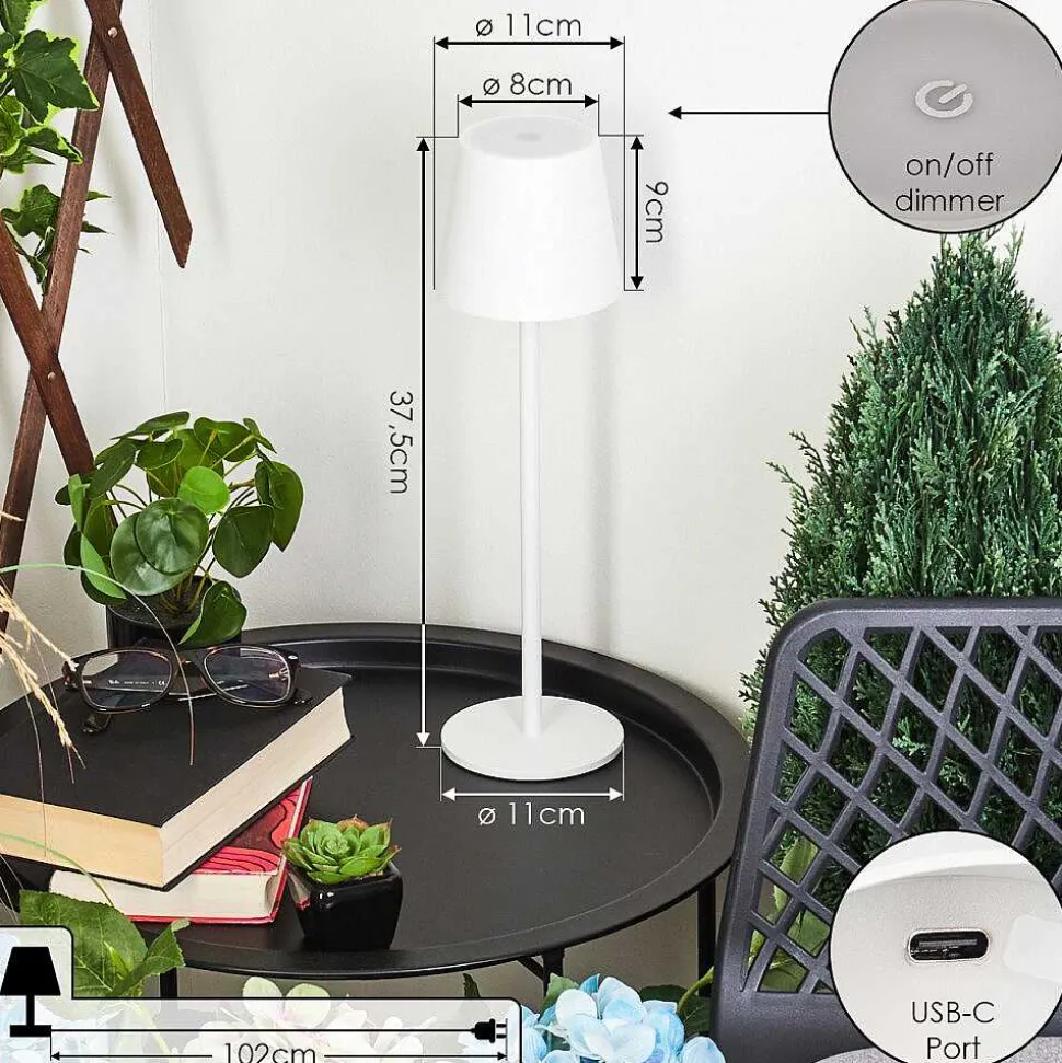 Lampe A Poser Allen Led Blanc, 1 Lumiere