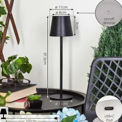 Lampe A Poser Allen Led Noir, 1 Lumiere