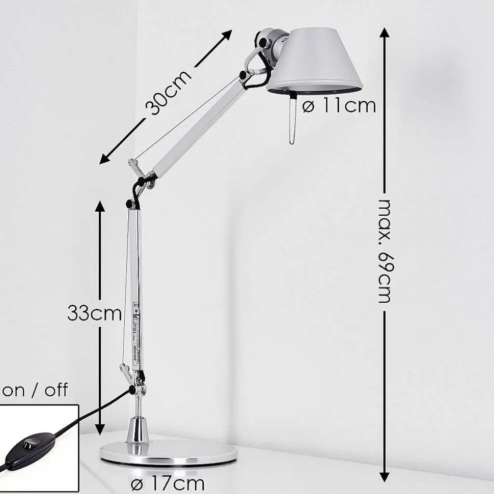 Lampe A Poser Artemide Tolomeo Micro Aluminium, 1 Lumiere