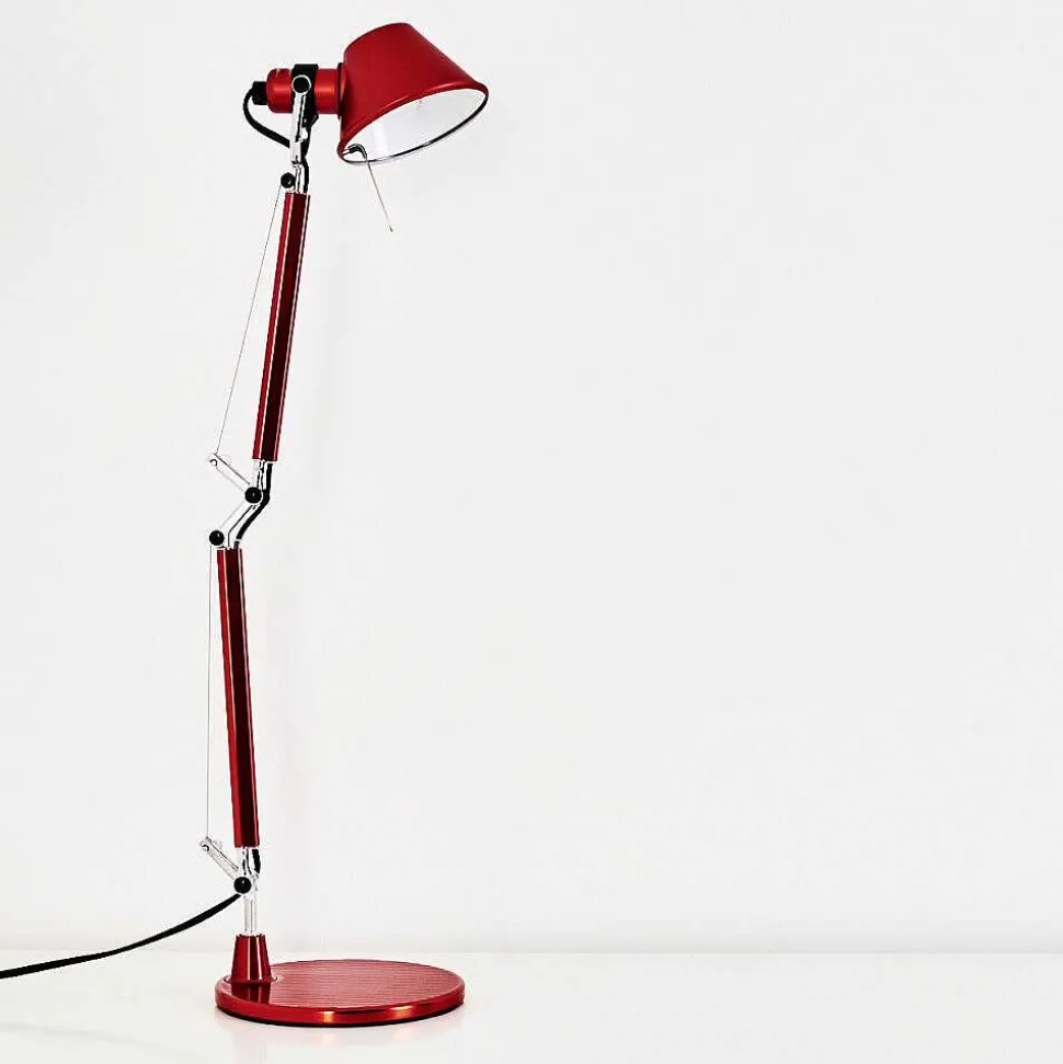 Lampe A Poser Artemide Tolomeo Micro Rouge, 1 Lumiere