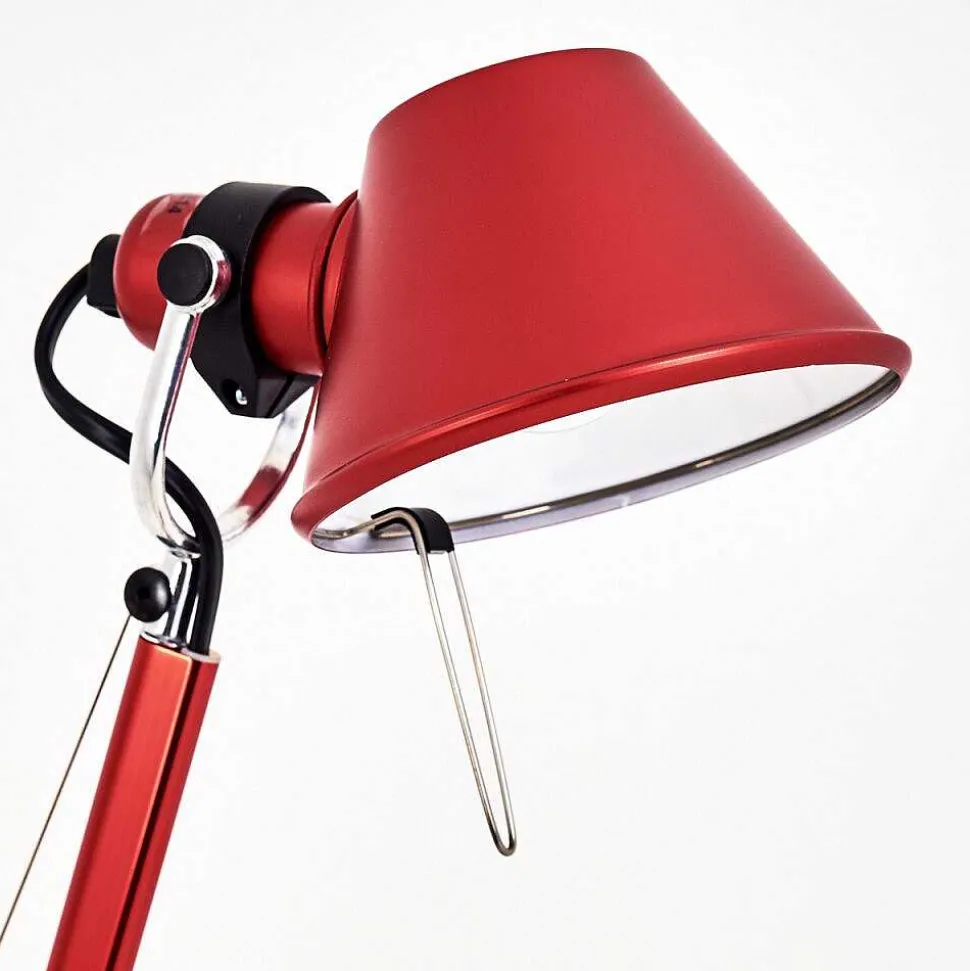Lampe A Poser Artemide Tolomeo Micro Rouge, 1 Lumiere