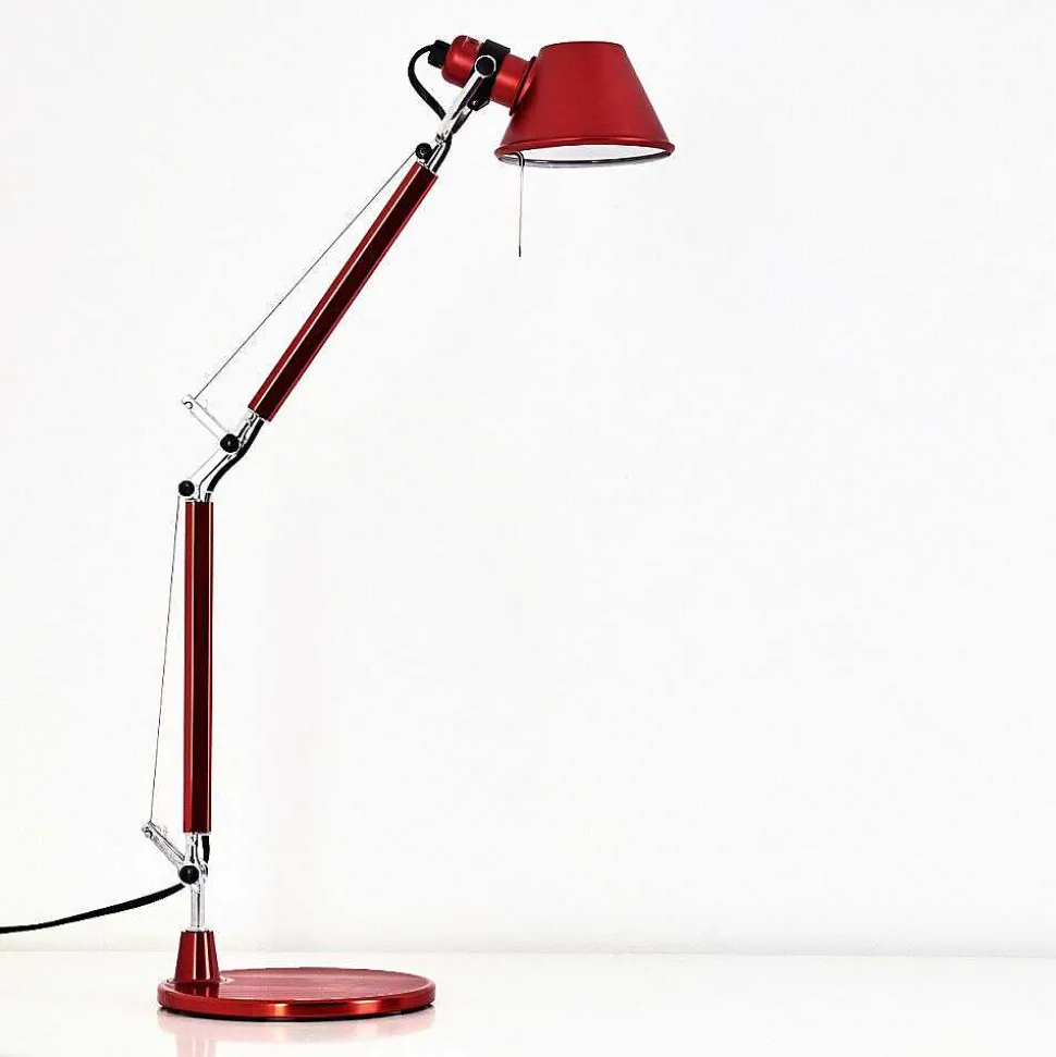 Lampe A Poser Artemide Tolomeo Micro Rouge, 1 Lumiere