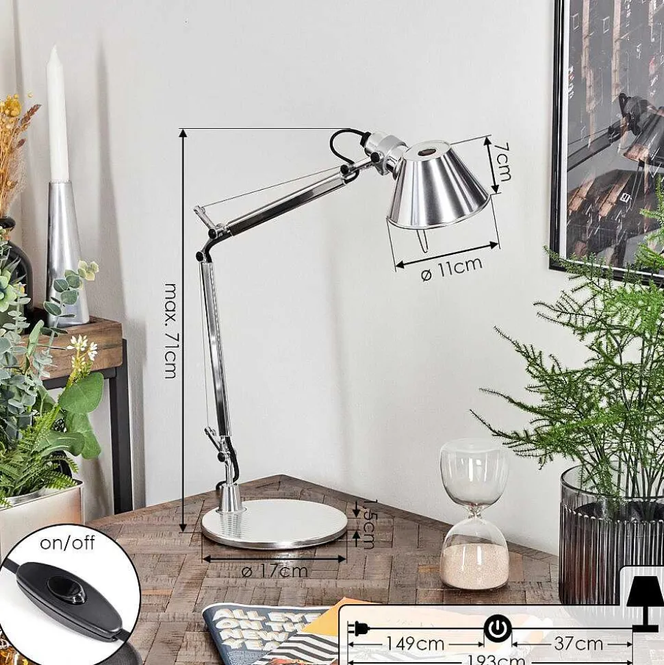 Lampe A Poser Artemide Tolomeo Micro Aluminium, 1 Lumiere