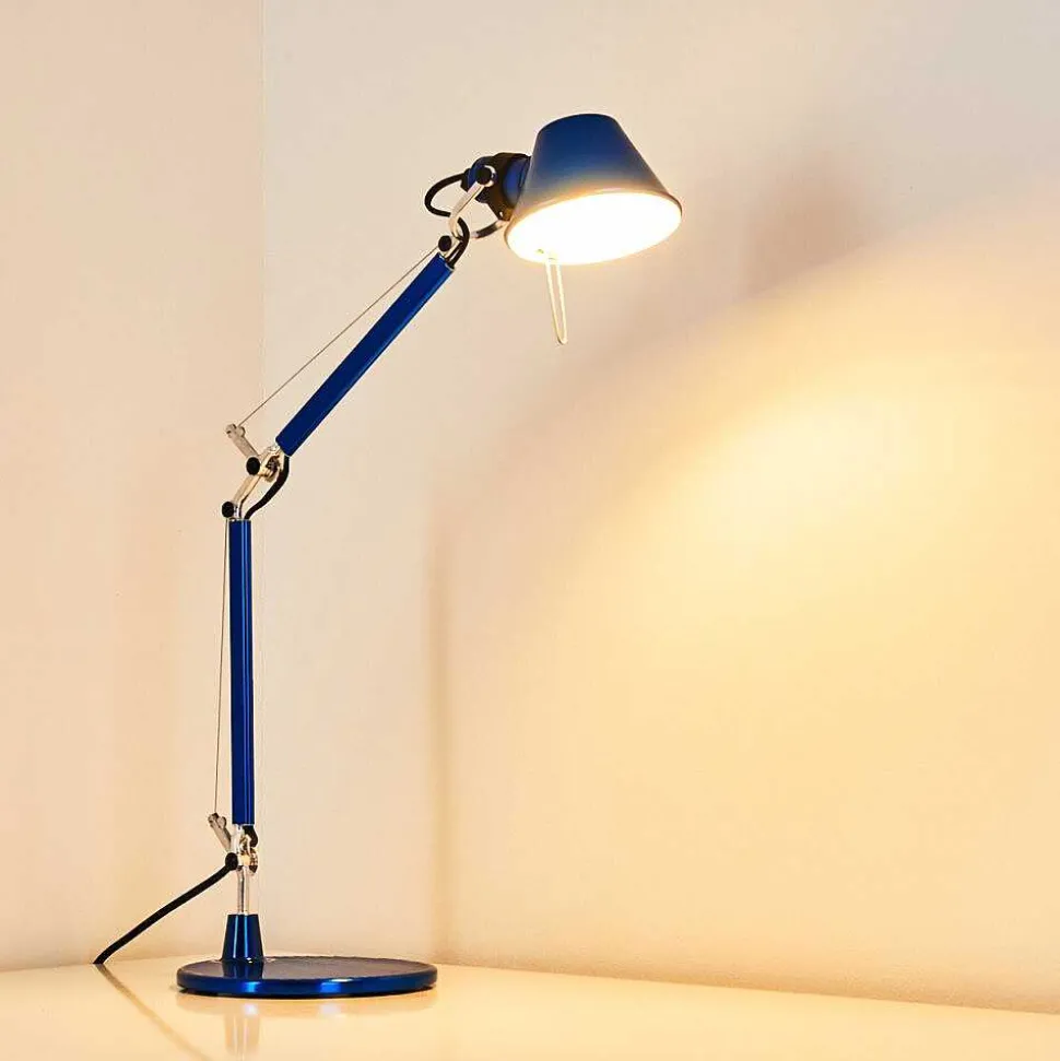 Lampe A Poser Artemide Tolomeo Micro Bleu, 1 Lumiere