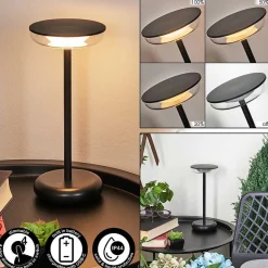 Lampe A Poser Baigorrita Led Noir, 1 Lumiere