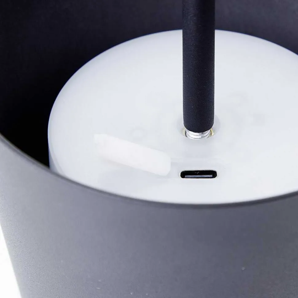 Lampe A Poser Brilliant Kaami Led Noir, 1 Lumiere