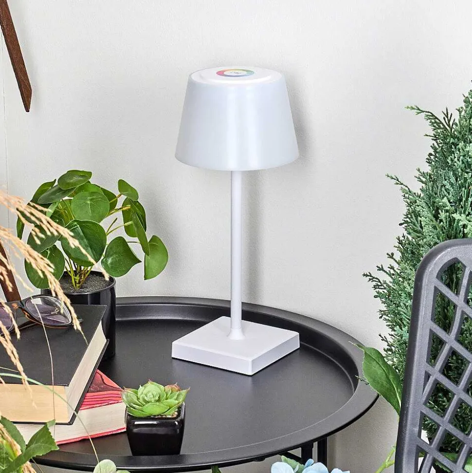 Lampe A Poser Burzaco Led Blanc, 1 Lumiere, Changeur De Couleurs