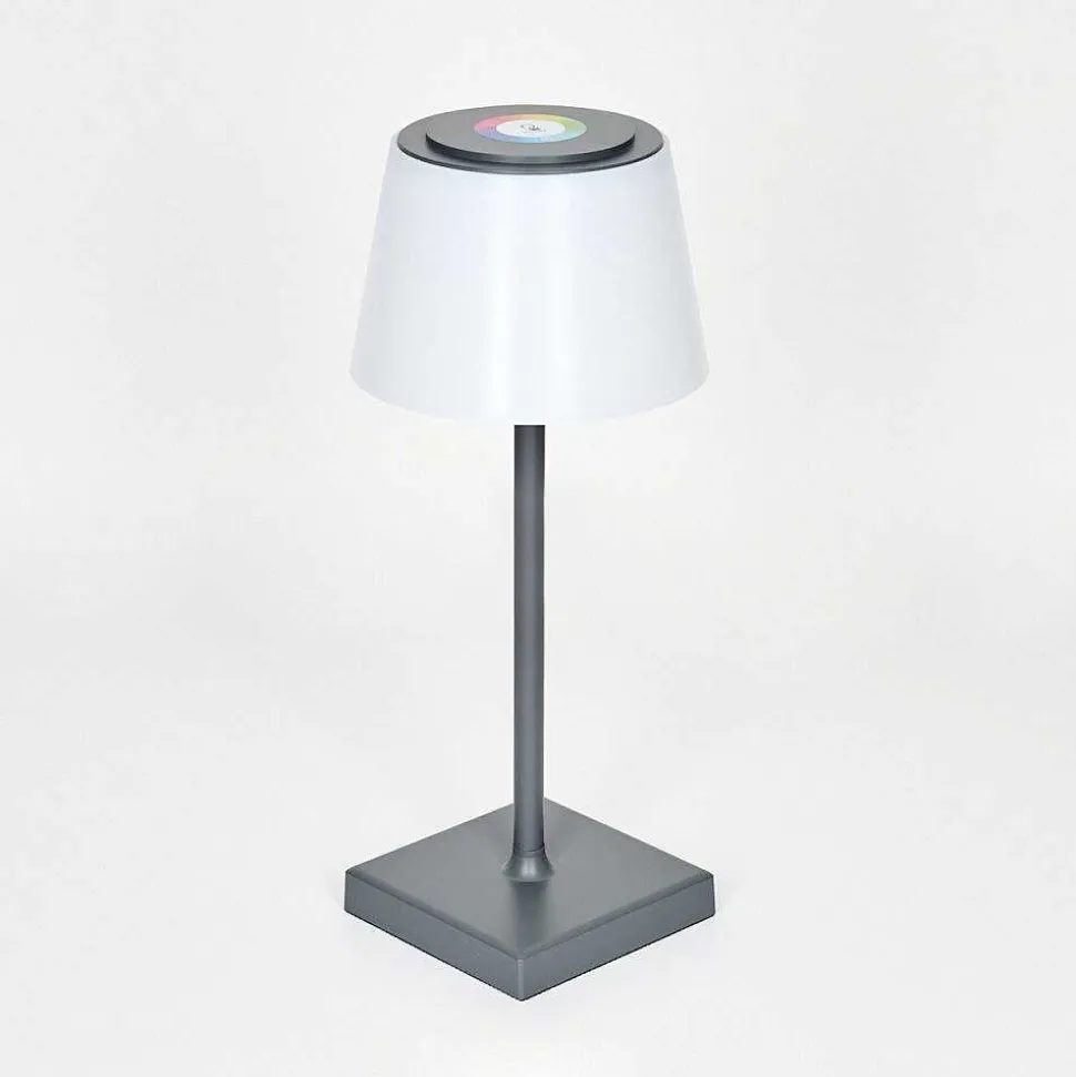 Lampe A Poser Burzaco Led Anthracite, 1 Lumiere, Changeur De Couleurs