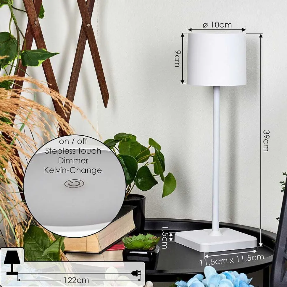 Lampe A Poser Cajas Led Blanc, 1 Lumiere