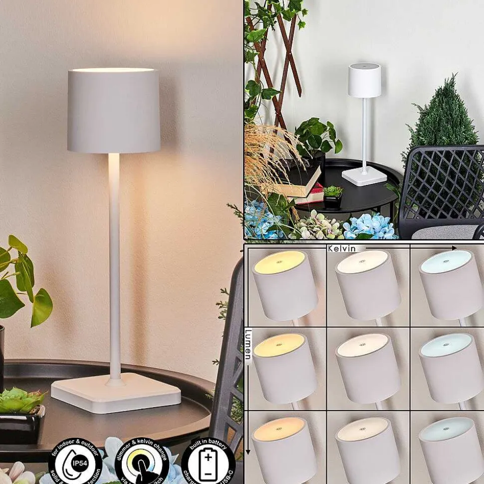 Lampe A Poser Cajas Led Blanc, 1 Lumiere