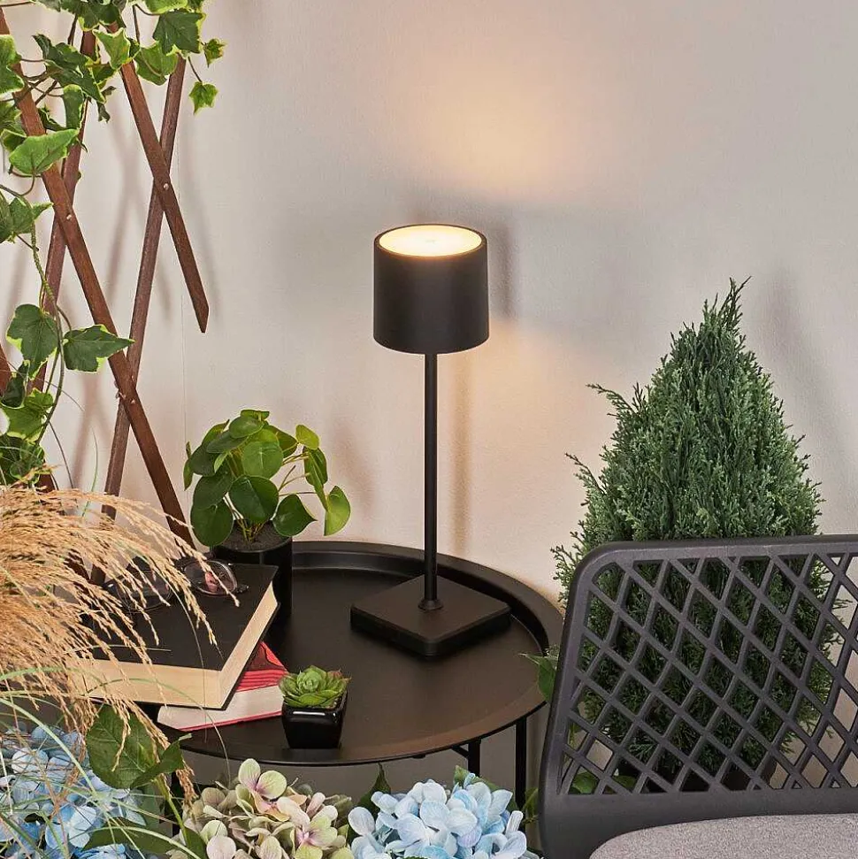 Lampe A Poser Cajas Led Noir, 1 Lumiere