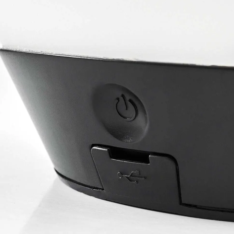 Lampe A Poser Fair Led Noir, 1 Lumiere, Changeur De Couleurs