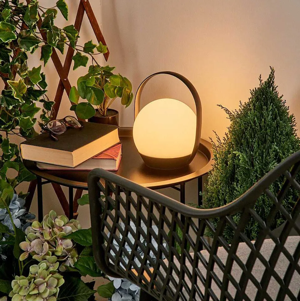 Lampe A Poser Fair Led Noir, 1 Lumiere, Changeur De Couleurs