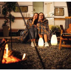 Lampe A Poser Fhl-Easy Ruby Led Blanc, 1 Lumiere, Telecommandes, Changeur De Couleurs