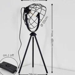 Lampe A Poser Flambeau Noir, 1 Lumiere