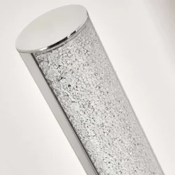 Lampe A Poser Flaut Led Chrome, 1 Lumiere, Telecommandes, Changeur De Couleurs